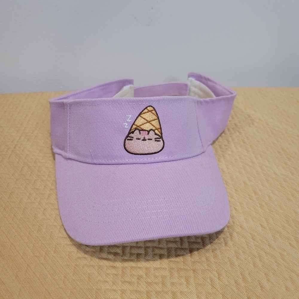New Pusheen Purple Ice Cream Cat Visor Hat
